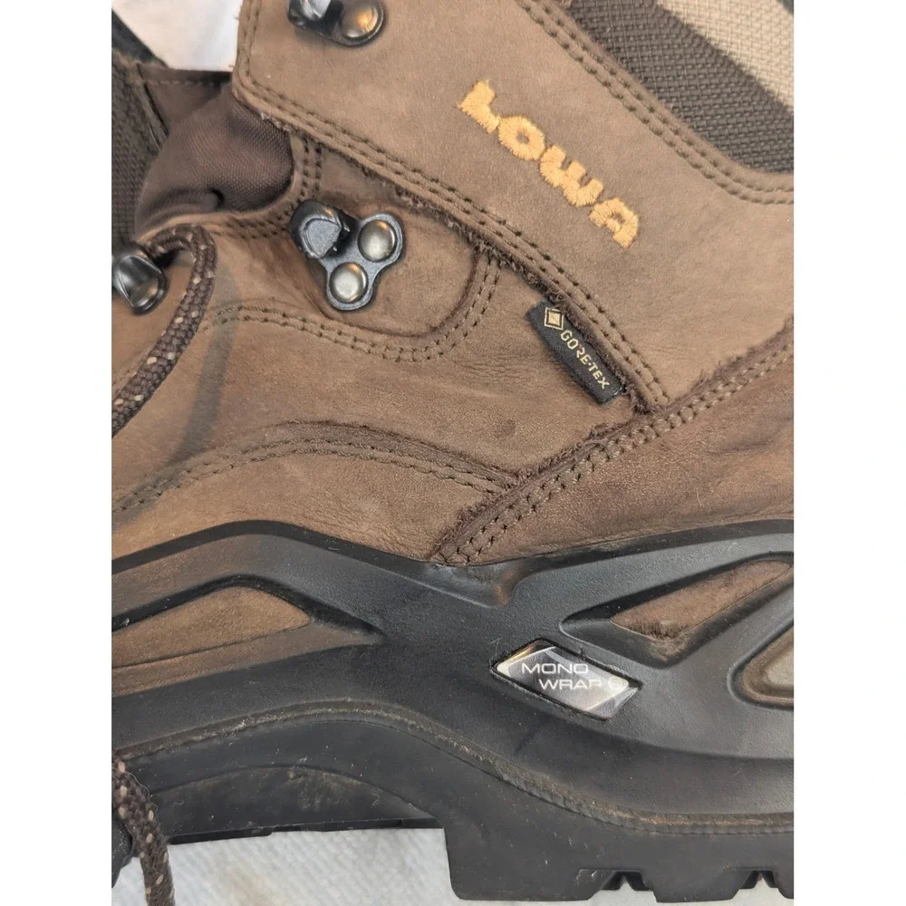 Lowa Renegade GTX Mid Mens Hiking Boots Brown Gore-Tex Vibram Sz 12 510943-0455